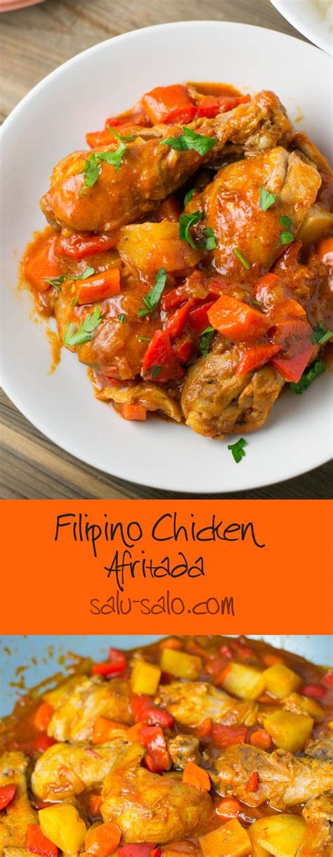 Afritada Recipe: Filipino chicken dish Apritadang .